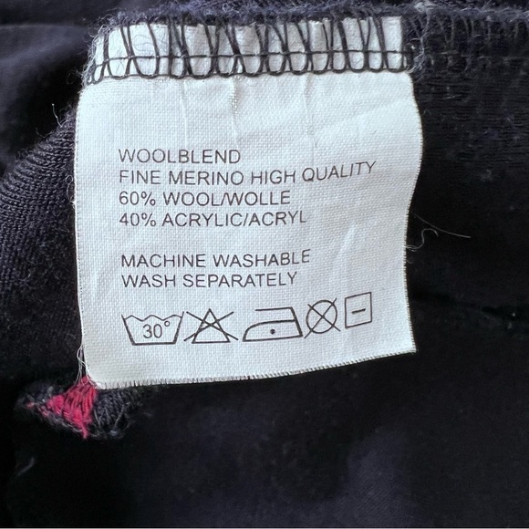 Usa Marine Navy Blue Wool Zip Up Sweater - Picture 7 of 7